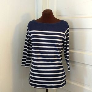 Boat Neck 3/4 Sleeve Shirt